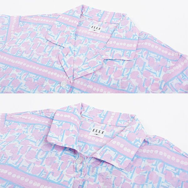 ELLE/エル】 80リップルプリント レディス 夏用 パジャマ （ルーム