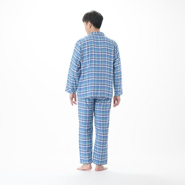 DAKS】甘撚り3重ガーゼ チェック柄 メンズパジャマ 日本製 | arakawa