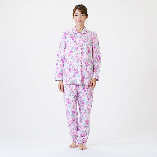 mila schon】ミラ・ショーン サテン 花柄プリントレディース パジャマ