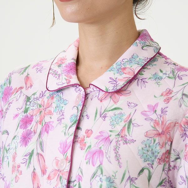 mila schon】ニットキルトプリント 花柄 ビックダイヤキルト 上下