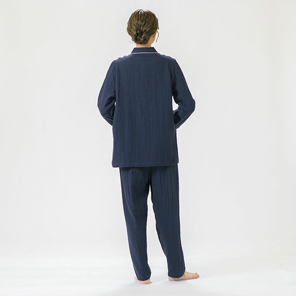 arakawa1886】 三重ガーゼ 無地 シームレス 婦人パジャマ | arakawa