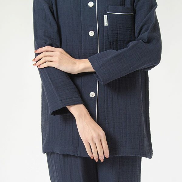 arakawa1886】 三重ガーゼ 無地 シームレス 婦人パジャマ | arakawa