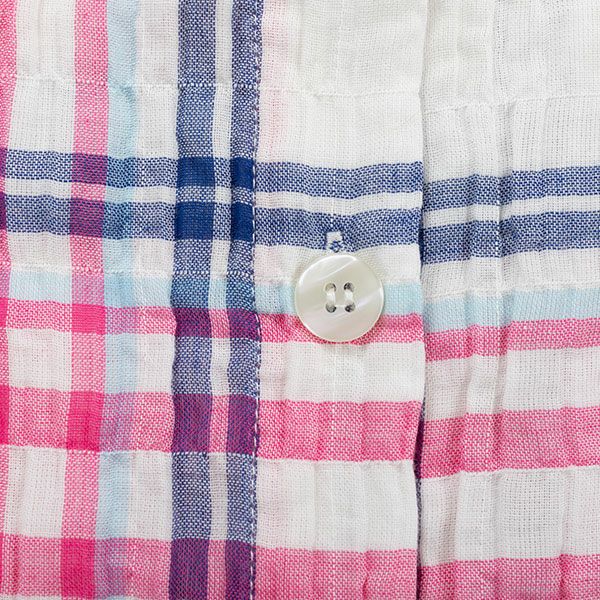 renoma】 婦人パジャマ 爽やかなチェック柄の二重ガーゼシャーリング7