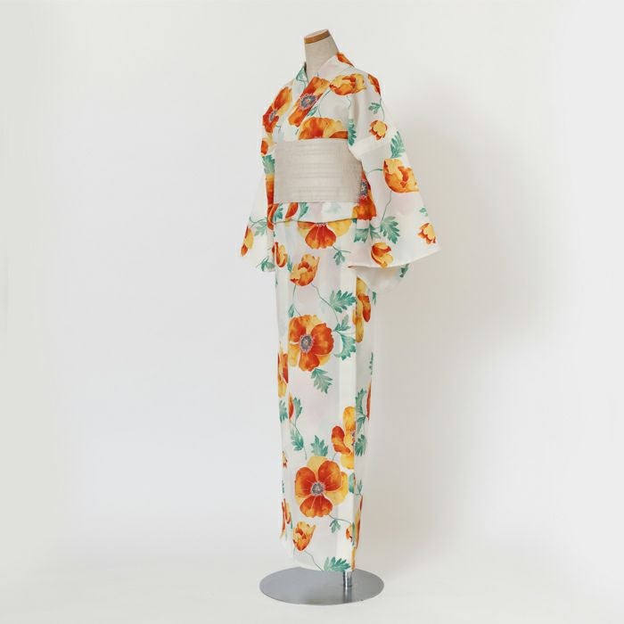 たいちゃん❀お仕立て上がり着物　菊の花　乱菊　小菊　正絹 未仕立て 振袖 22点セット「東京レトロ 白 百合に乱菊」仮絵羽 振り袖