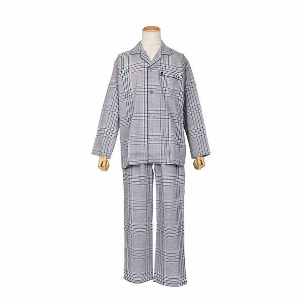 【renoma】 紳士パジャマ 清涼感あるワッシャーチェックパジャマ