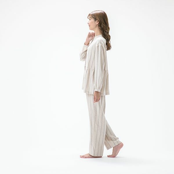 Amour アムール】ストライプ柄コットンネルパジャマ | arakawa ONLINE SHOP