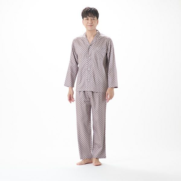 【DAKS】[紳士]ダックス清涼感のあるシャーリング素材で仕立てたパジャマ