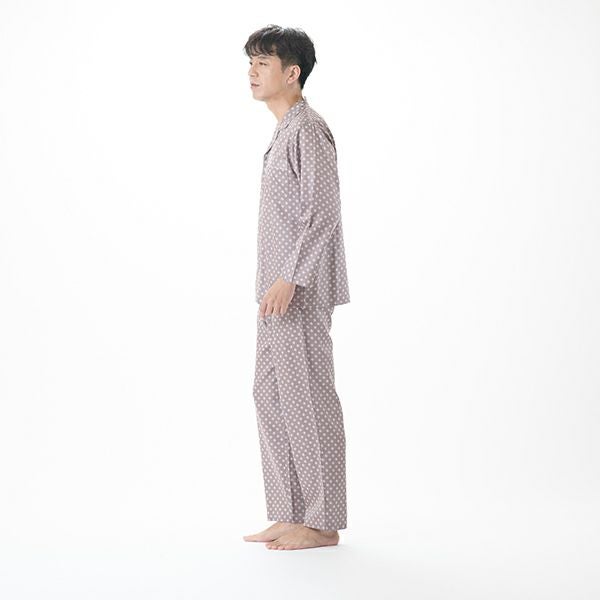 【DAKS】[紳士]ダックス清涼感のあるシャーリング素材で仕立てたパジャマ