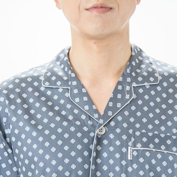 【DAKS】[紳士]ダックス清涼感のあるシャーリング素材で仕立てたパジャマ