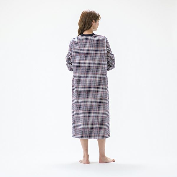 【タグ付き】DAKS　ワンピース　チェック柄　大きいサイズ　XL 長袖 DAKS】接結ジャカード チェックワンピース | arakawa ONLINE SHOP