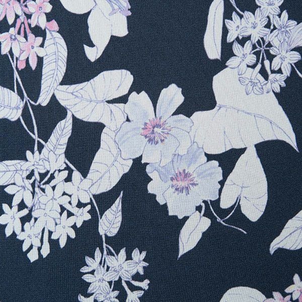 mila schon】シルク ニット 花柄 × 無地 レディース パジャマ [ポーチ