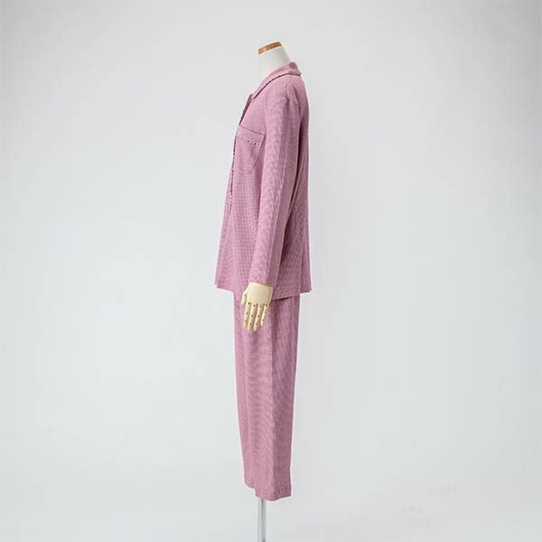 DAKS】先染 エイトロック 表起毛 前開き 全開 レディース パジャマ