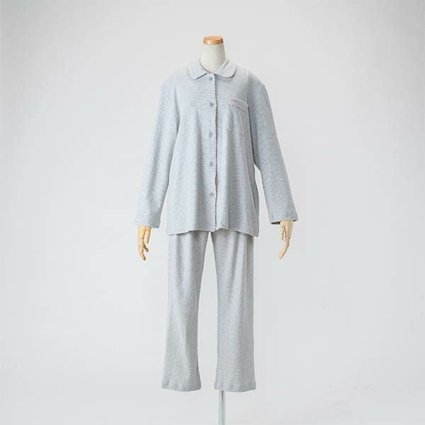 ✨在庫限りで販売終了✨パジャマ工房洛陽染めパジャマ上のみ✨daccoの入院着他 DAKS】先染 エイトロック 表起毛 前開き 全開 レディース パジャマ