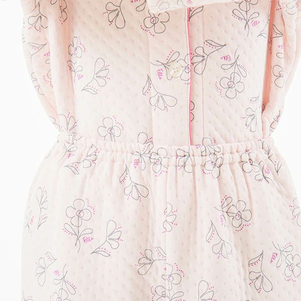 【ELLE】線描きフラワープリントパジャマ