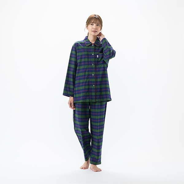 ELLE】先染めネル チェック柄 レディースパジャマ | arakawa ONLINE SHOP