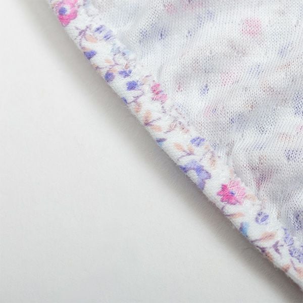 【Amour/アムール】接結天竺プリントくるみ仕様小花柄深履きショーツ