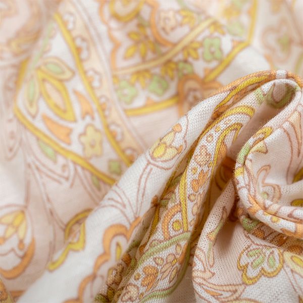 【Amour/アムール】天竺プリントくるみ仕様ペイズリー柄深履きショーツ