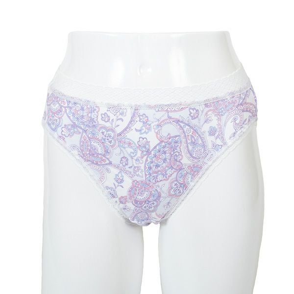 【Amour/アムール】天竺プリントくるみ仕様ペイズリー柄レギュラーショーツ