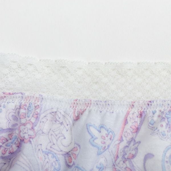 【Amour/アムール】天竺プリントくるみ仕様ペイズリー柄レギュラーショーツ