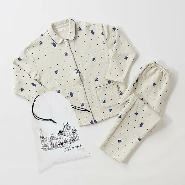 【新品】ムーミンMOOMIN/アムール　秋冬物パジャマ（M)　全柄・前開き ラッピング済み＞【MOOMIN ムーミン】×【Amour アムール】ムーミン