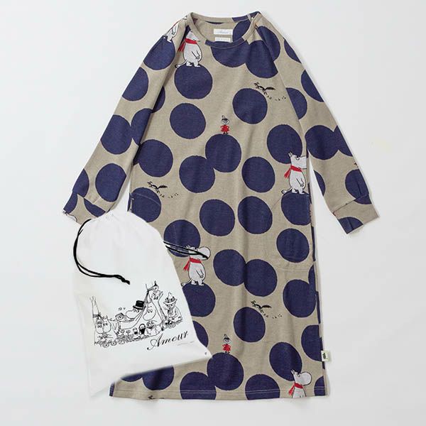 Amour1886】×【点と線模様製作所】 スムース ニット プリント パジャマ