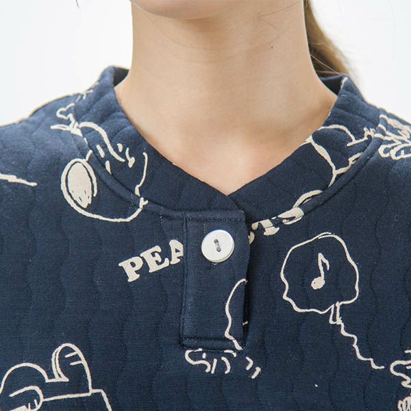 PEANUTS】波型ニットキルトプリント ヘンリーネックパジャマ | arakawa