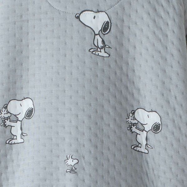 PEANUTS】スヌーピー＆ウッドストックプリント ニットキルト かぶり