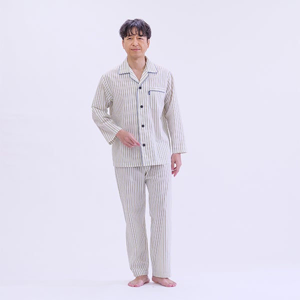 Amour HOMME / アムールオム】［紳士］サッカーストライプパジャマ