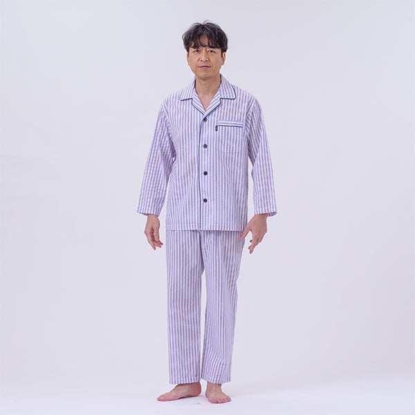 Amour HOMME / アムールオム】［紳士］サッカーストライプパジャマ