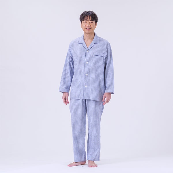 DAKS】［紳士］ メンズ 二重ガーゼ チェックパジャマ