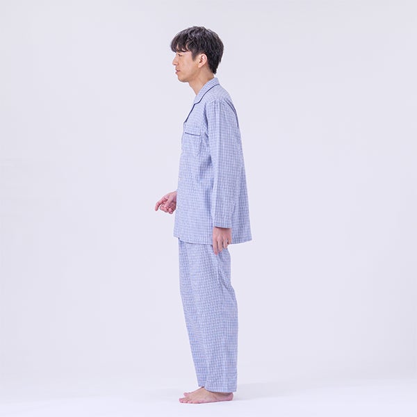 DAKS】［紳士］ メンズ 二重ガーゼ チェックパジャマ