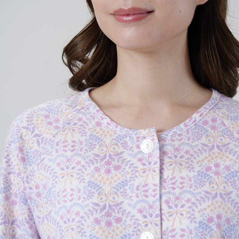 【Amour/アムール】綿100％更紗柄天竺プリントパジャマ日本製