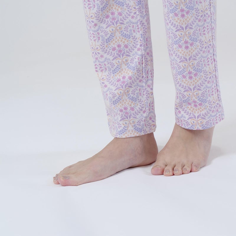 【Amour/アムール】綿100％更紗柄天竺プリントパジャマ日本製