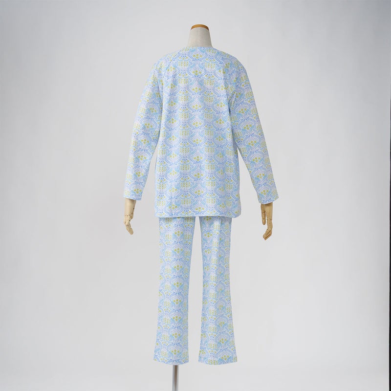 【Amour/アムール】綿100％更紗柄天竺プリントパジャマ日本製