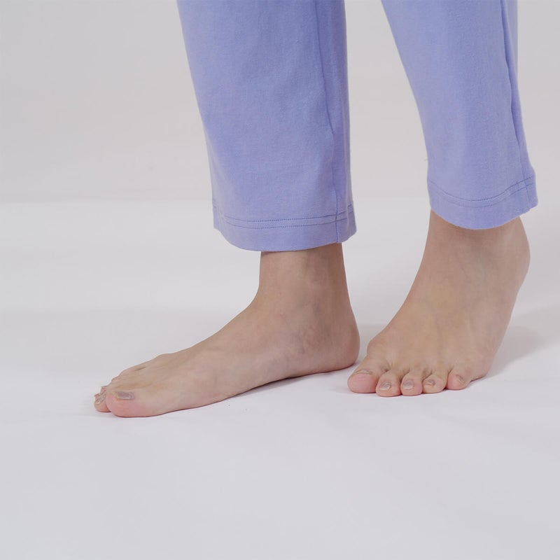 【Amour150/アムール150】【小柄な方向け】ハートフラワー柄天竺プリントパジャマラグラン袖7分袖長ズボン無地ボトム日本製