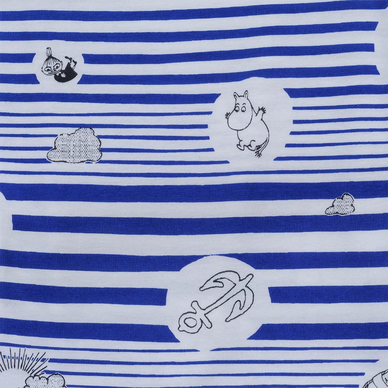 【MOOMINムーミン】×【Amourアムール】マリンボーダー天竺プリント7分袖・8分丈ズボンパジャマ
