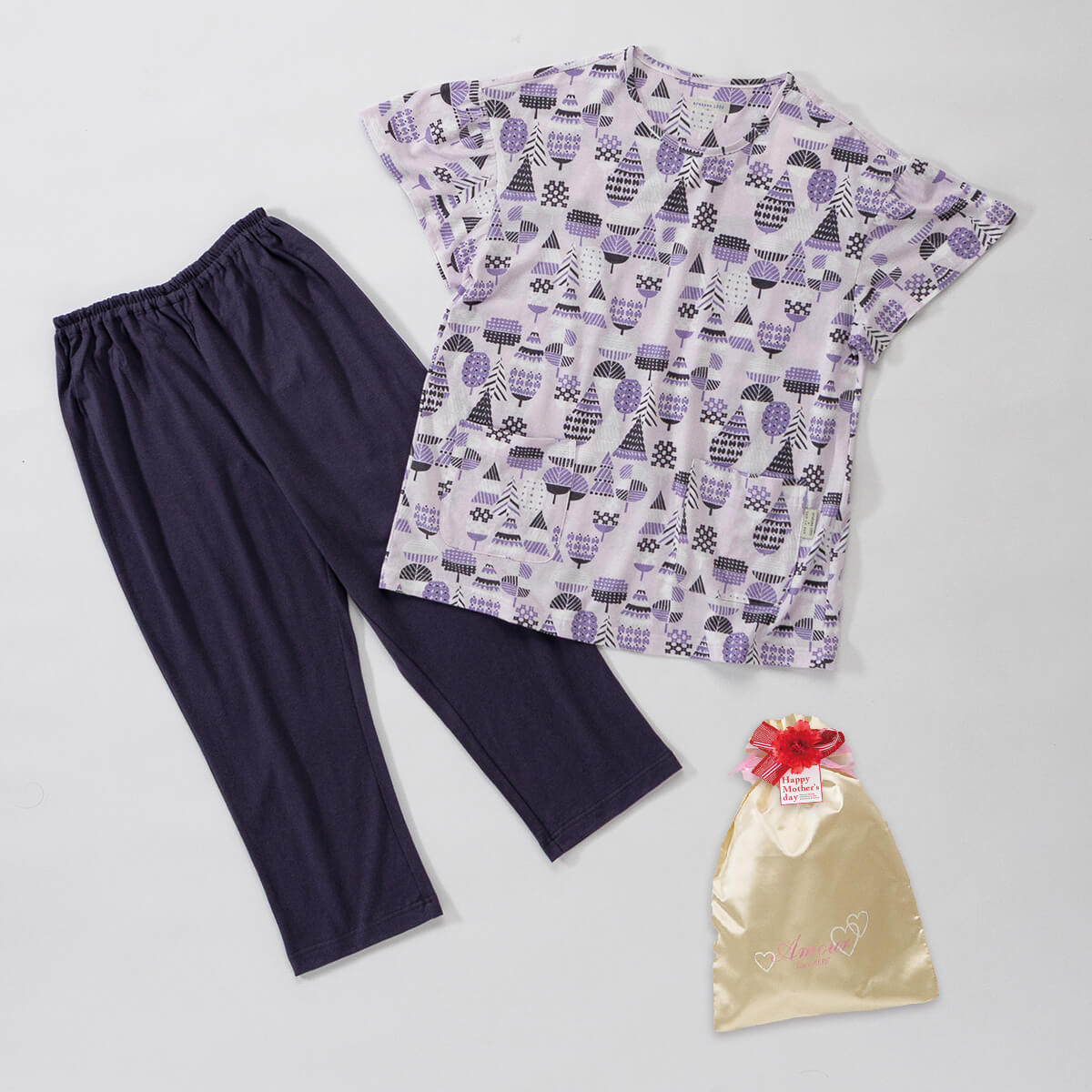 LIBERTY] スムースプリント 花柄 Gabrysia レディス 上下セット