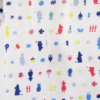 【MOOMINムーミン】×【Amourアムール】マルチカラー天竺プリント×無地ボトム7分袖・8分丈ズボンかぶりパジャマ
