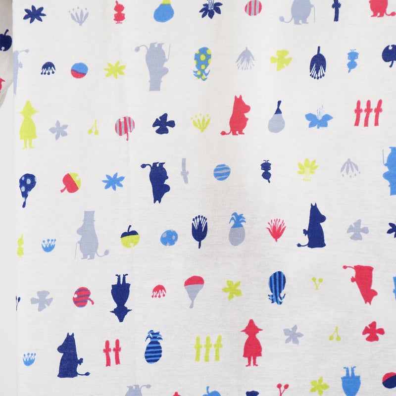 【MOOMINムーミン】×【Amourアムール】マルチカラー天竺プリント×無地ボトム7分袖・8分丈ズボンかぶりパジャマ