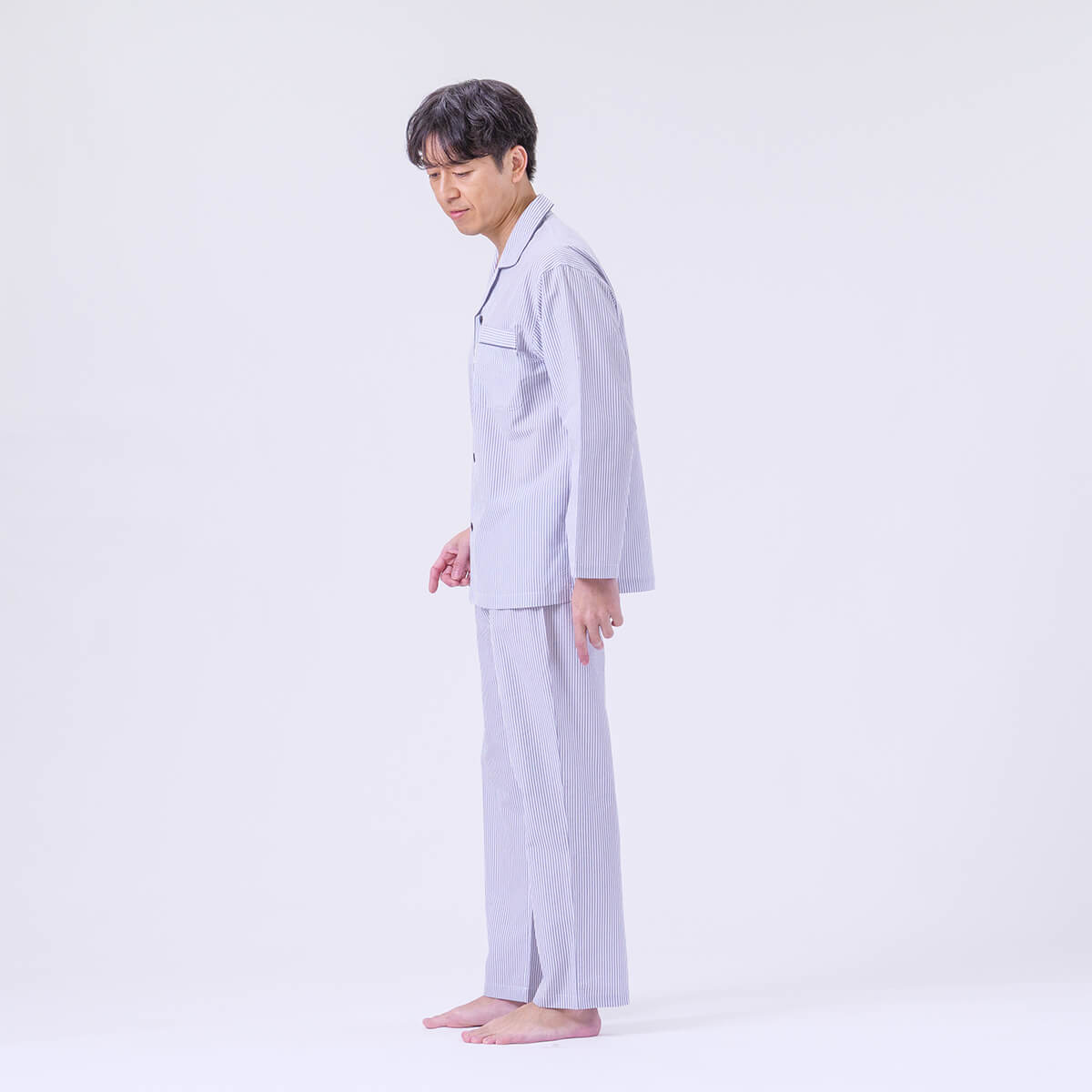 arakawa1886快眠プロジェクト】［紳士］先染め サッカー ストライプ