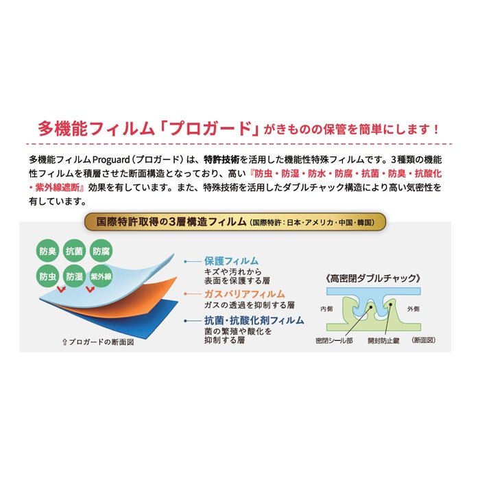 きものキーパー 【帯・羽織用】かんたん 安心 きもの 収納袋